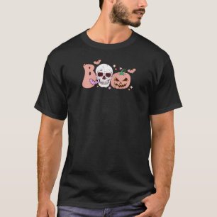 Funny Boo Skull Pumpkin Spooky Fall Season Hallowe T-Shirt