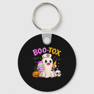 Funny Boo Tox Aesthetic Nurse Ghost Skull Pumpkin  Key Ring