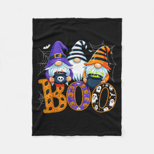 Funny Boo Witch Sipders Pumpkins Happy Halloween G Fleece Blanket
