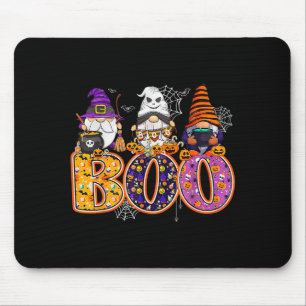 Funny Boo Witch Sipders Pumpkins Happy Halloween G Mouse Pad
