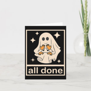 Funny Boojee Ghost All Done Slp Speech Therapy Hal Card