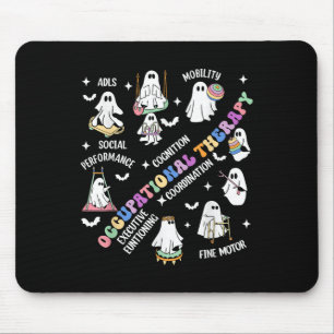 Funny Boojee Ghosts Occupational Therapy Ot Spooky Mouse Pad