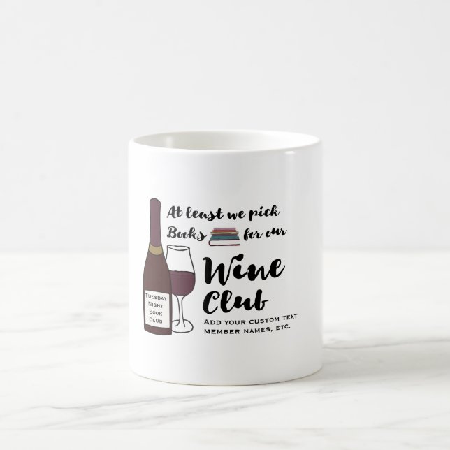 Funny Book Club | Drink Wine Club Girls Night Out Coffee Mug (Center)