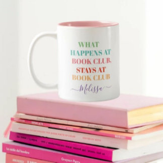 Funny Book Club Quote Colourful Name Coffee Mug