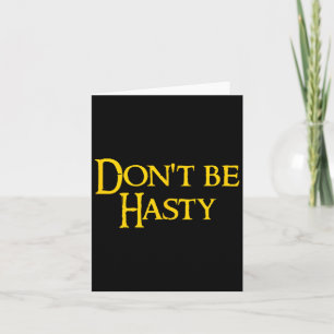 Funny Book - Don't Be Hasty  Card