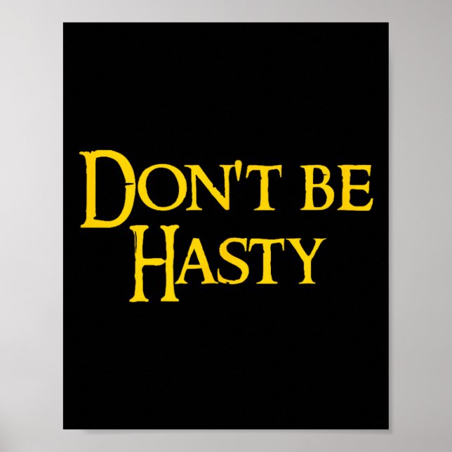 Funny Book - Don't Be Hasty  Poster (Front)