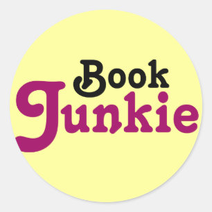 Funny Book Junkie Reading Gift Classic Round Sticker