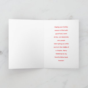 Funny Book Lover Christmas Card