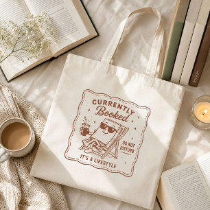 Funny Book Lover Cute Currently Booked Cosy Tote Bag