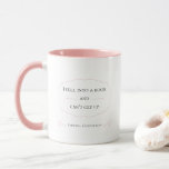 Funny Book Lover Gift | I fell into a book |  Pink Mug<br><div class="desc">This is the perfect gift for teacher appreciation or for the book lover in your life. The text features a vintage looking type in a stylistic book plate. Easily customise with your name, additional colours available and this design is available on different products in our zazzle shop - message us...</div>