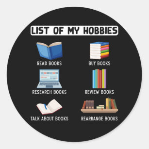 Funny Book Lover Humour Bookworm Reading Classic Round Sticker