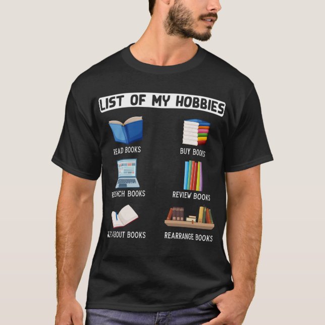 Funny Book Lover Humour Bookworm Reading T-Shirt (Front)