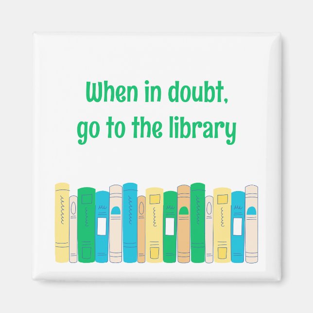 Funny book lover librarian magnet (Front)