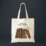 Funny Book Lover Quote I Have No Shelf Control Tote Bag<br><div class="desc">Funny book-lover design with stacks of watercolor-painted books and birds with a customisable quote "I have no shelf control" and a name for a personalised gift for your book lover friends and family or book club members.</div>