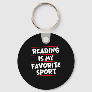 Funny book lover quote read library motivation key ring