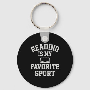 Funny book lover reading for teachers students key ring