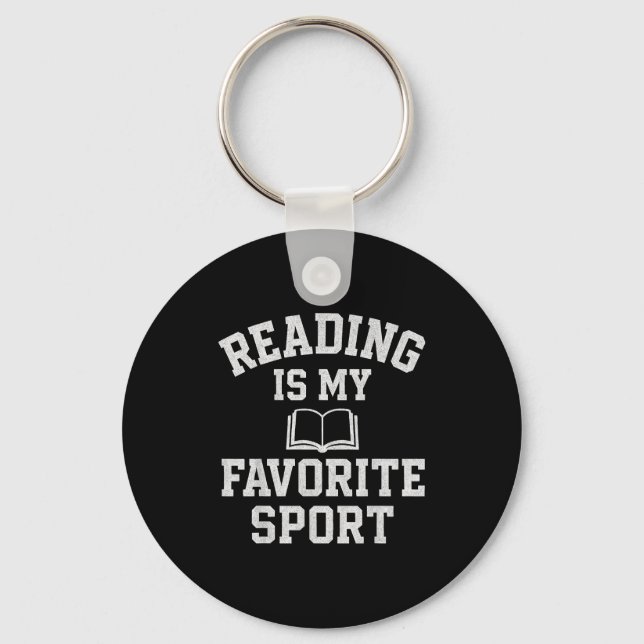 Funny book lover reading for teachers students key ring (Front)