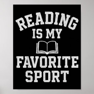 Funny book lover reading for teachers students poster