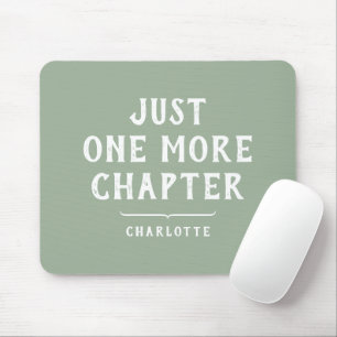 Funny Book Lover Saying Sage Green Custom Mouse Pad
