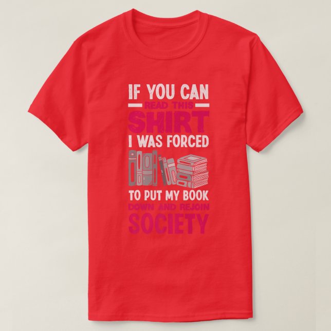 Funny Book Lover  T-Shirt (Design Front)
