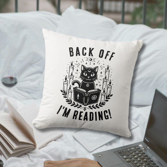 Funny Book Lovers Back Off I'm Reading Cushion (Creator Uploaded)