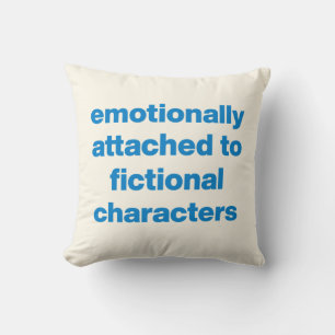 Funny Book Lovers Emotion Quote Humour Bookish Blu Cushion