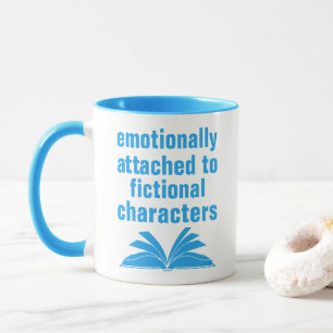 Funny Book Lovers Quote in Blue Modern Typography Mug