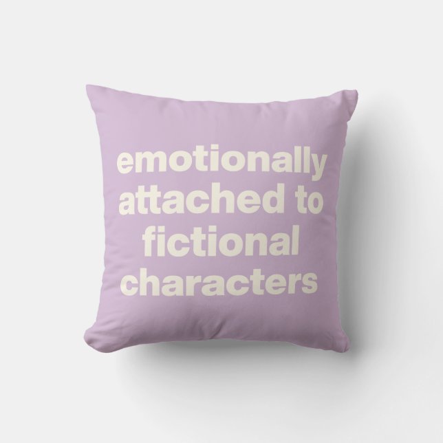 Funny Book Lovers Quote Simple Lilac Purple Cushion (Front)