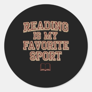 Funny Book Lovers Reading For Classic Round Sticker