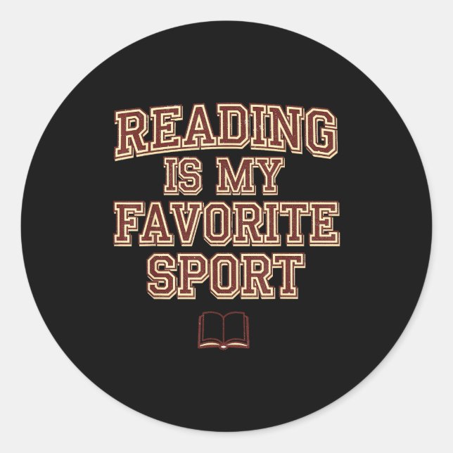 Funny Book Lovers Reading For Classic Round Sticker (Front)