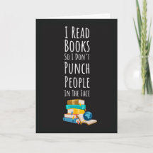 Funny Book Reader Cards Reading Library Nerd Humor