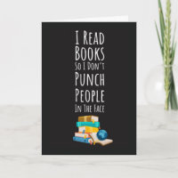 Funny Book Reader Cards Reading Library Nerd Humou