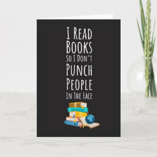 Funny Book Reader Cards Reading Library Nerd Humou