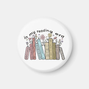 Funny Book Reader Quote In My Reading Era Groovy L Magnet
