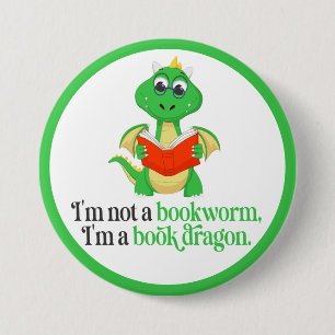 Funny Book Reading - Bookworm 7.5 Cm Round Badge