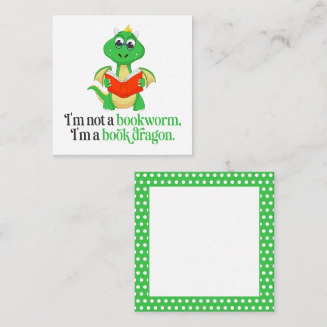 Funny Book Reading - Bookworm Card (Front/Back)