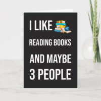 Funny Book Reading Cards Humour Reader Bookworm