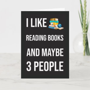 Funny Book Reading Cards Humour Reader Bookworm