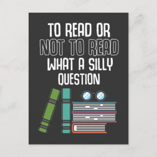 Funny Book Reading Quote Literature Bookworm Postcard