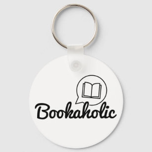 Funny Bookaholic Text Bookworm Book Lover Reading Key Ring
