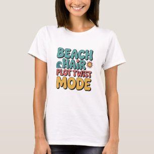 Funny Bookish Beach Hair Reader Aesthetic Summer T-Shirt