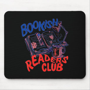 Funny bookish readers club mouse pad