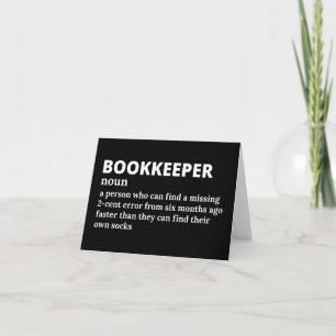 Funny Bookkeeper Definition Thank You Card