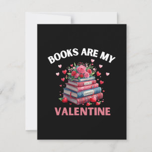 Funny Books Are My Valentine RSVP Card