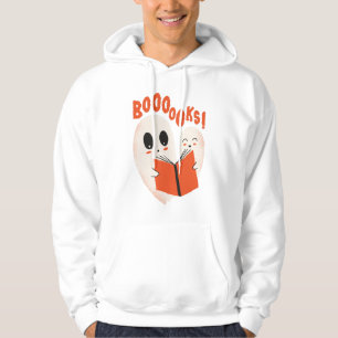 Funny Bookworm Ghost Halloween Costume Boooooks Hoodie