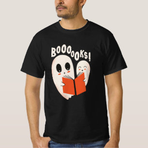 Funny Bookworm Ghost Halloween Costume Boooooks T-Shirt