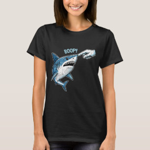 Funny boop shark meme humour nose touch  T-Shirt