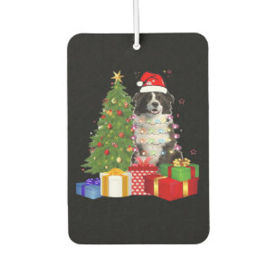 Funny Border Collie Christmas Tree Merry Christmas Car Air Freshener
