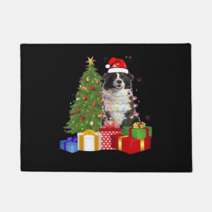 Funny Border Collie Christmas Tree Merry Christmas Doormat