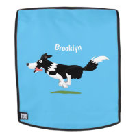 Funny Border Collie dog running cartoon